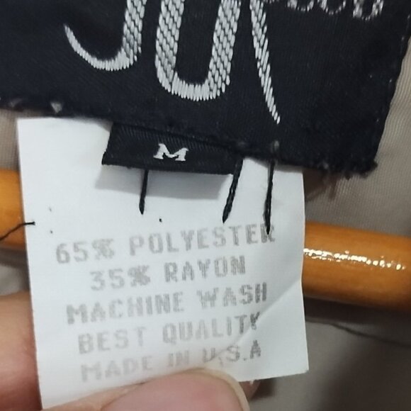 VTG Husky Club Long Slv Button Down Shirt Embroidered Black & Tan M Made in USA - Picture 5 of 6